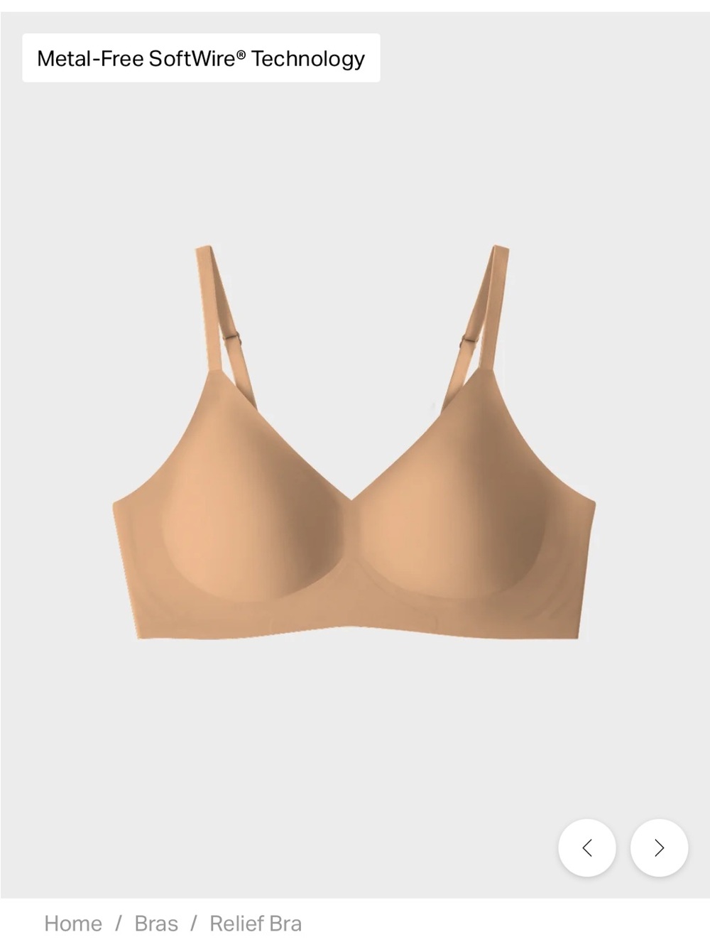 EBY Relief Wireless T-Shirt Bra - Nude 2XL DD